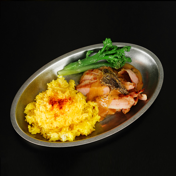 Saffron Risotto, Pork Jowl & Morel Cream